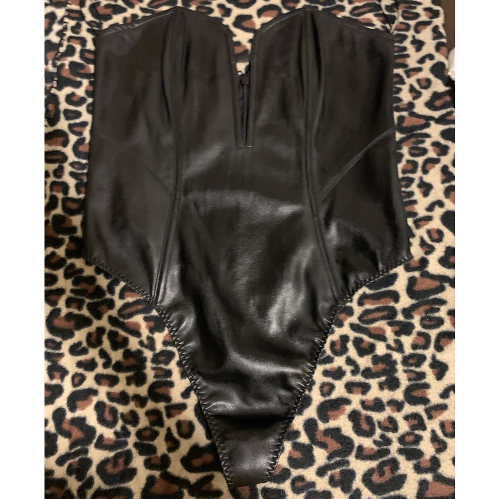 Victoria’s Secret Black Leather Lace Teddy🖤🧸